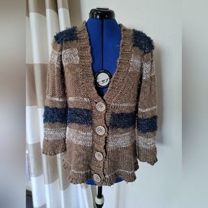 Spense Knits Striped Sweater Sz Medium